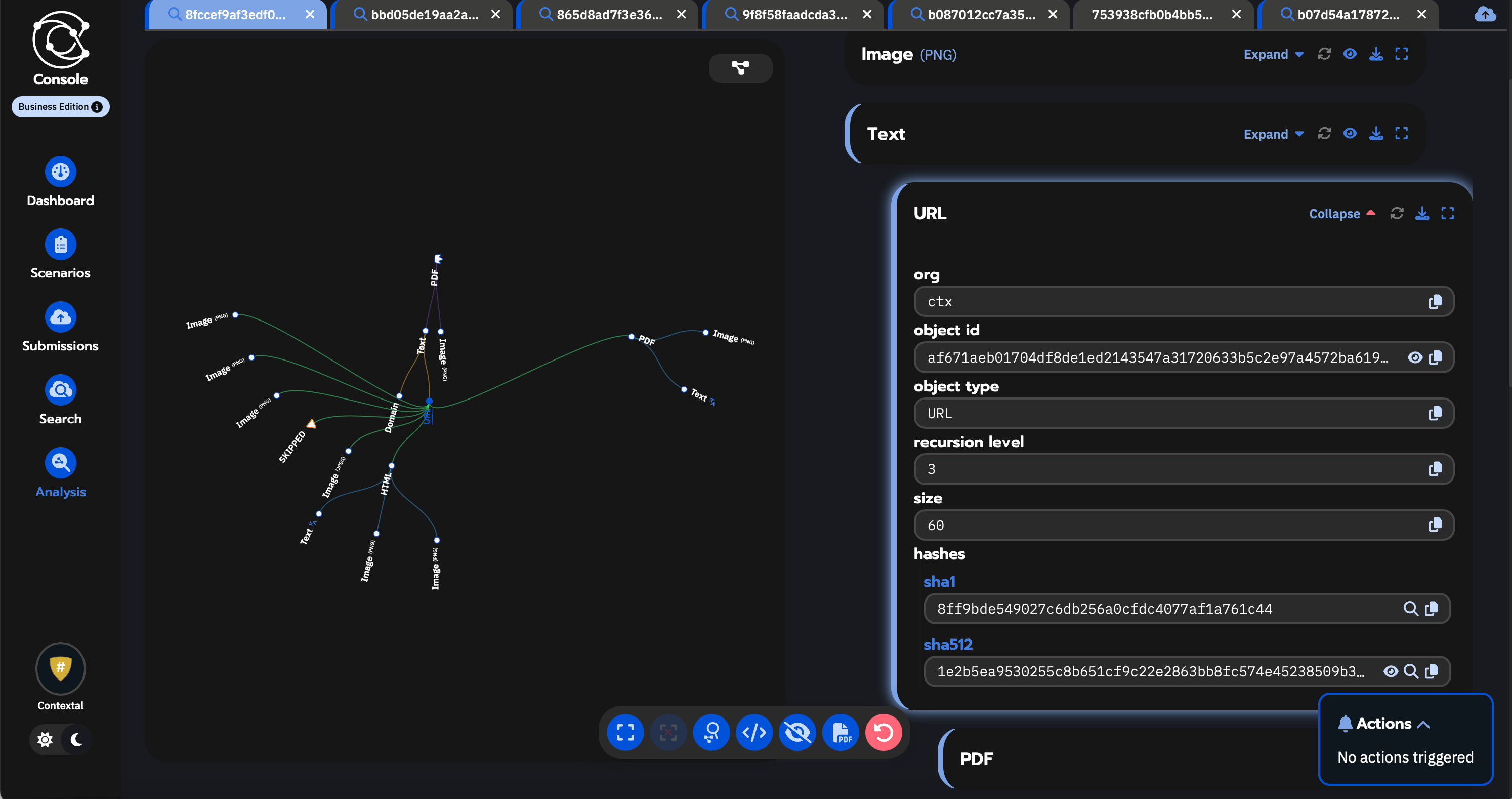 Phishing detection graph